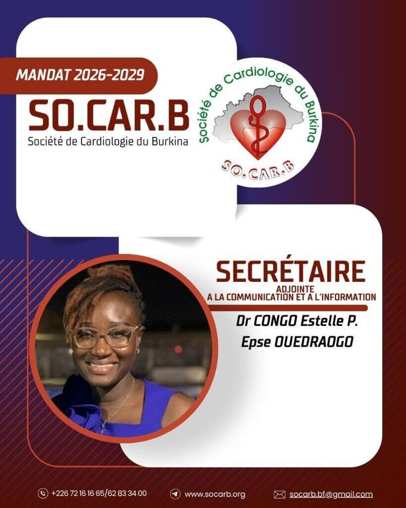 Deputy Secretary for Communication and Information : Dr CONGO Estelle P. (Epse OUEDRAOGO)