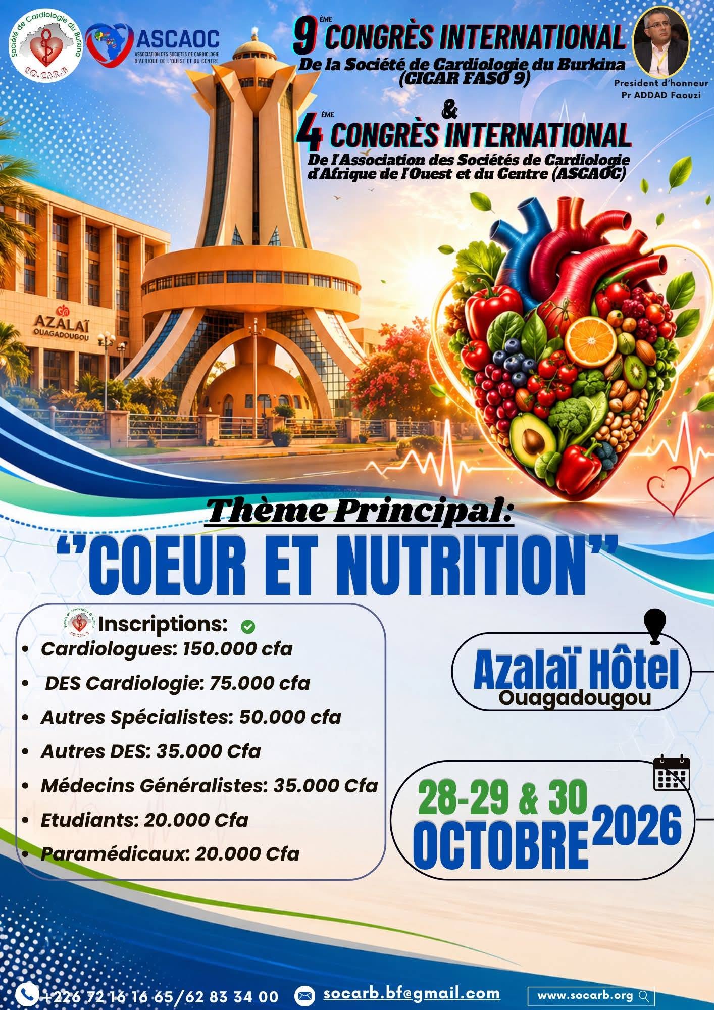 Congrès SOCARB 2026 — Tarifs & inscriptions
